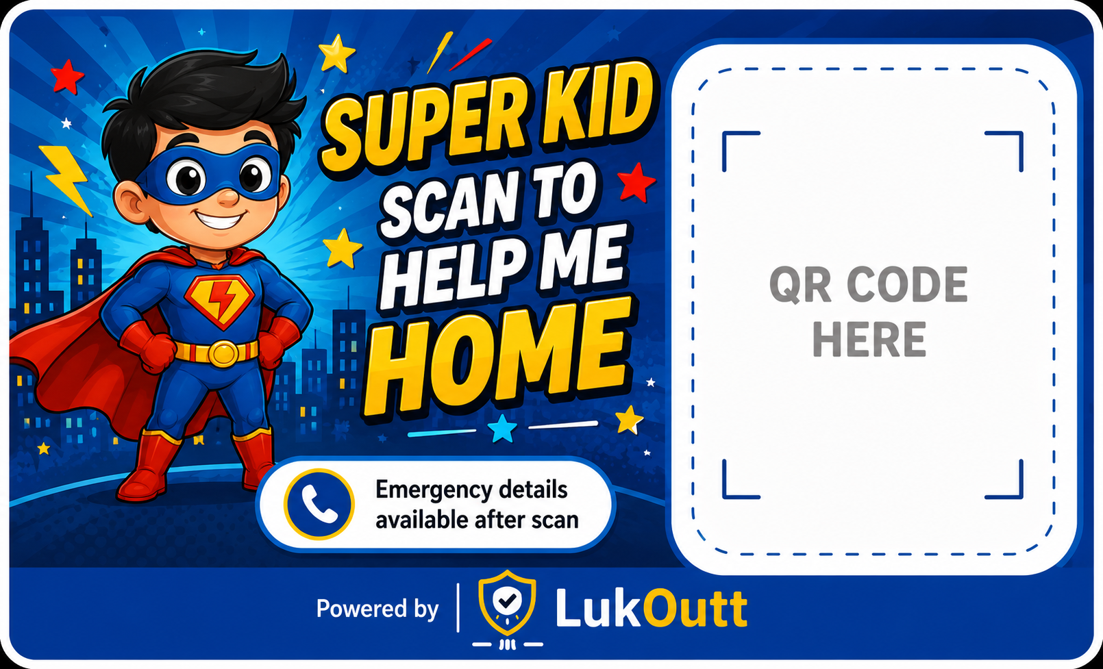 LukOutt school bag QR sticker concept